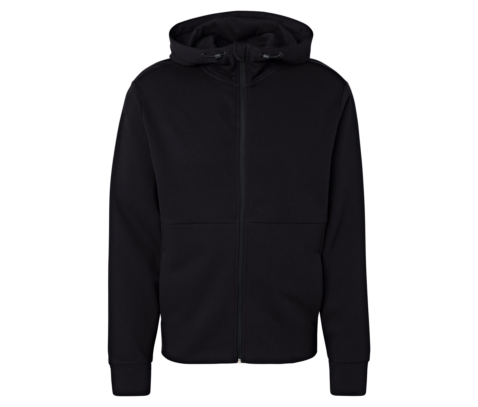 Sweatjacke - Herren - Gr. L - schwarz - schwarz