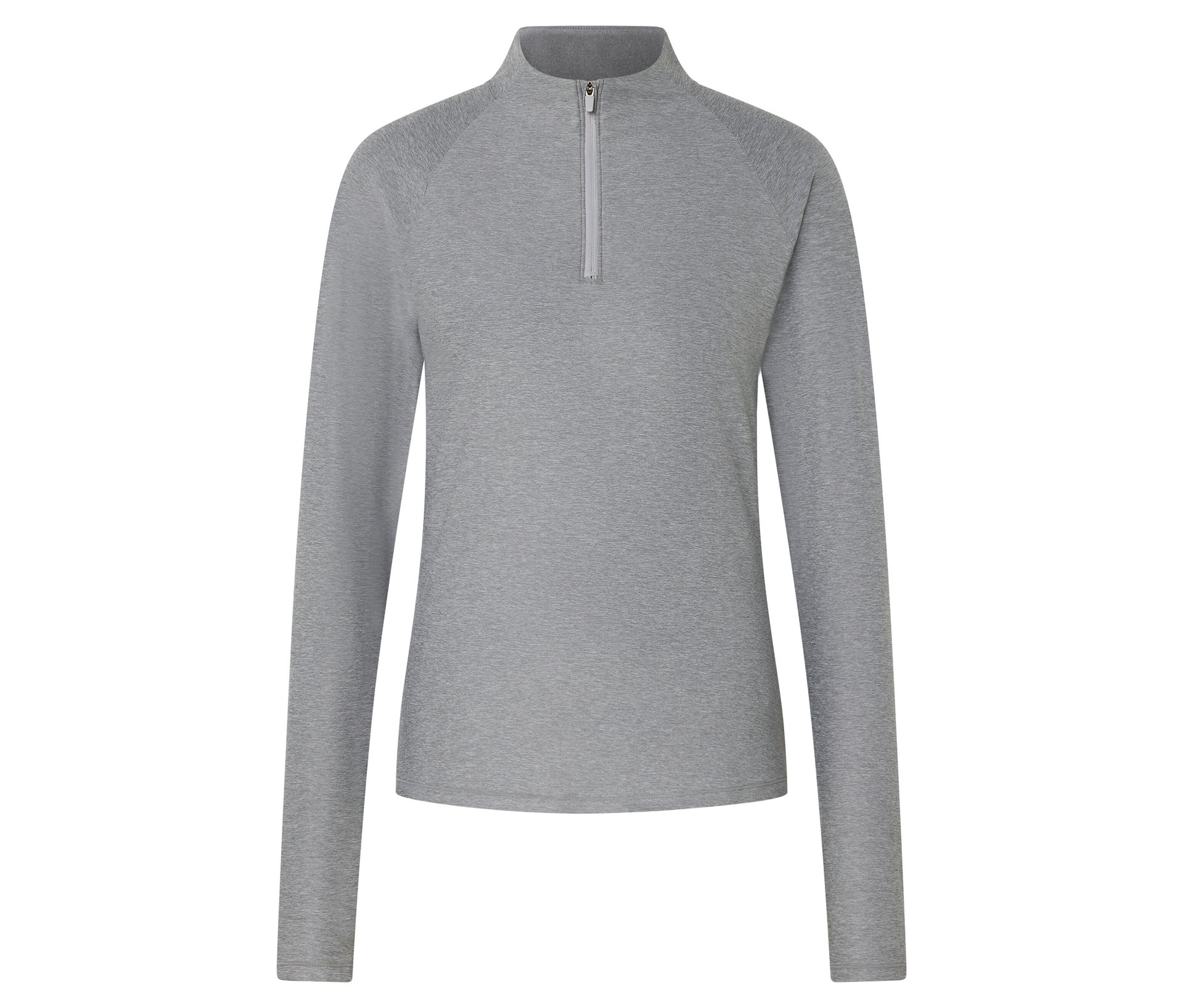 Sportshirt mit Half-Zip - Damen - Gr. XS - grau - grau