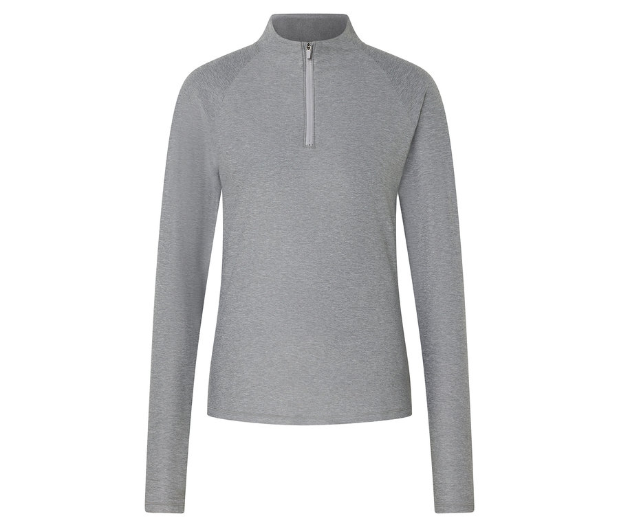 Graues Sportshirt mit Half-Zip.