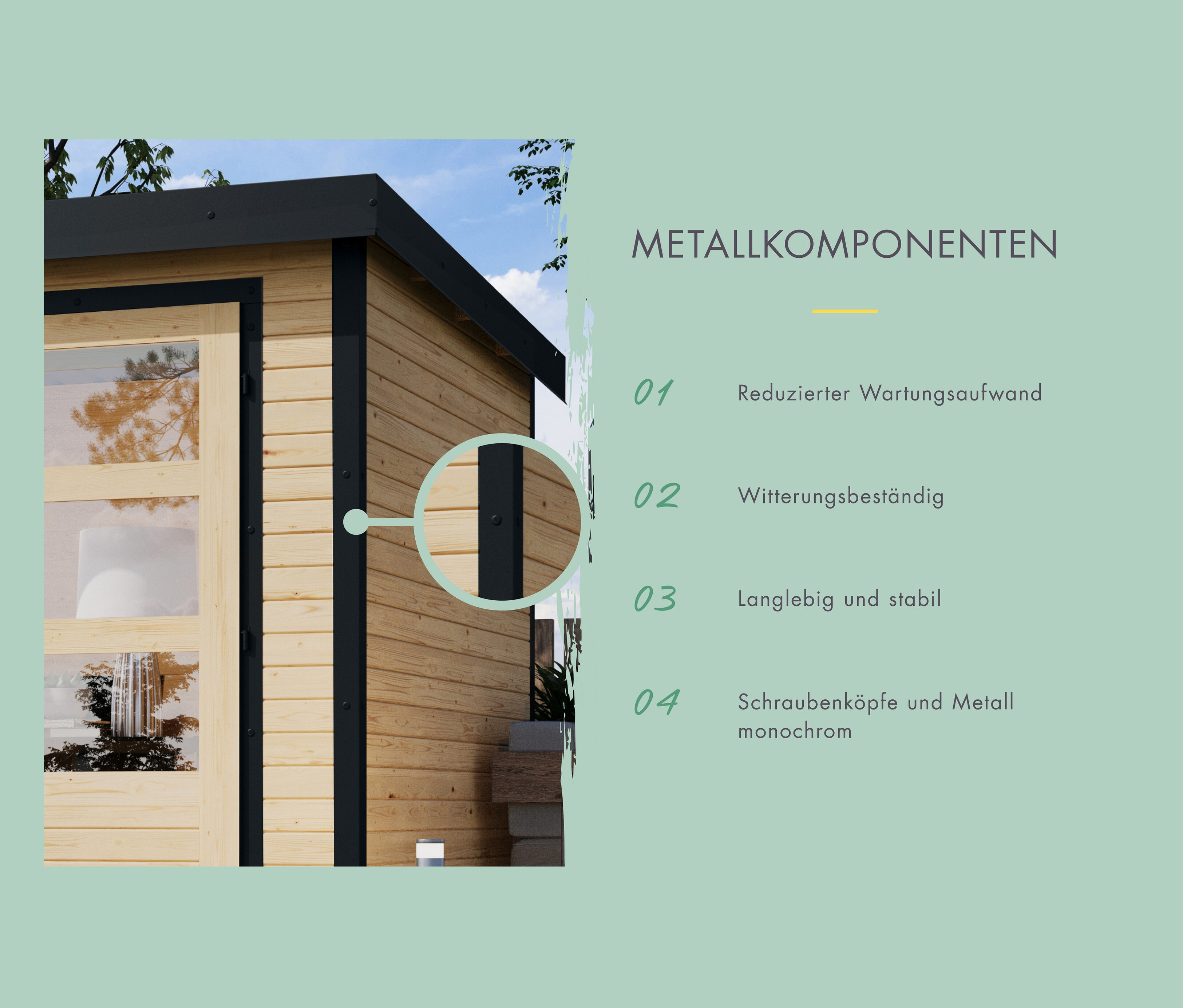 Thumbnail - Karibu Gerätehaus - 298,5x242,5x209cm - anthrazit - Fichtenholz / Stahl