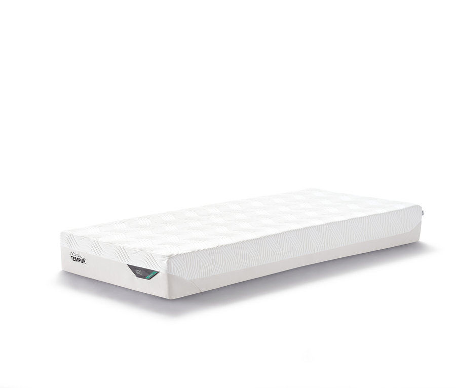 Eine Tempur Matratze Prima, medium, in der Größe 80 x 200 cm, 90 x 200 cm, 100 x 200 cm auf einem weißen Hintergrund.