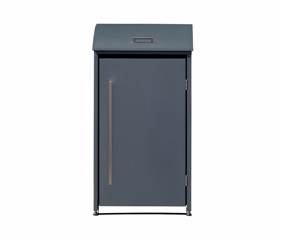 Graue Mülltonnenbox, 1er.
