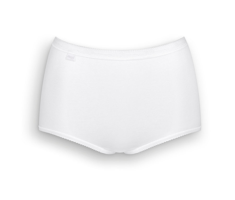 Weisse Sloggi Basic+ Maxi C3P Maxi-Slips.