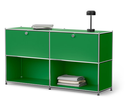 Sideboard Metall »CN3« mit 2 versetzbaren Klappenfächern, grün