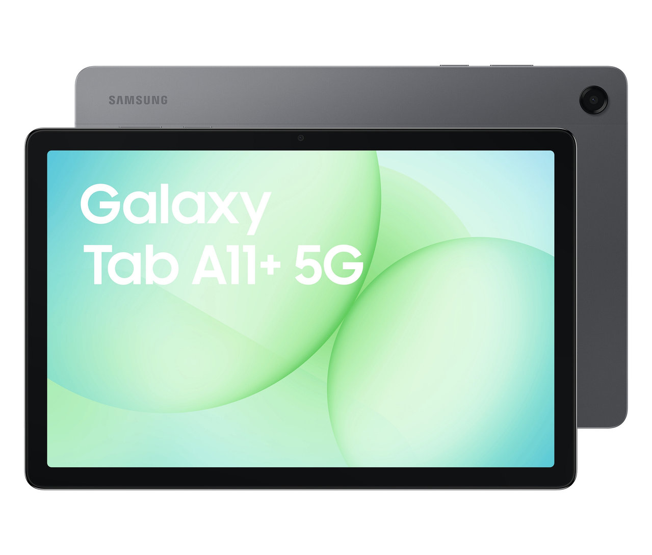 Graues Samsung Galaxy Tab A11+ 5G 128 GB Tablet.