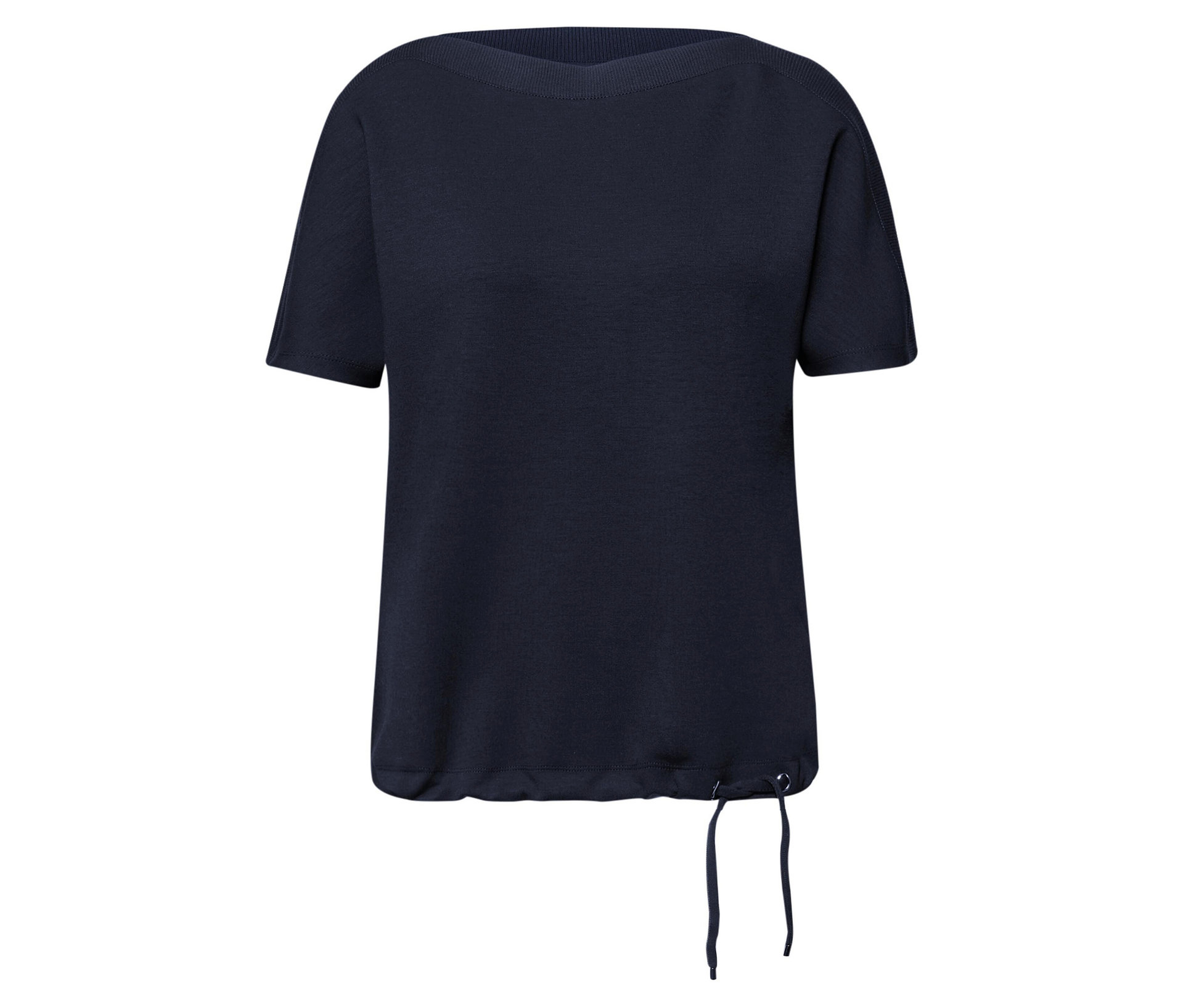 Kurzarmshirt - Damen - Gr. 38 - dunkelblau - dunkelblau