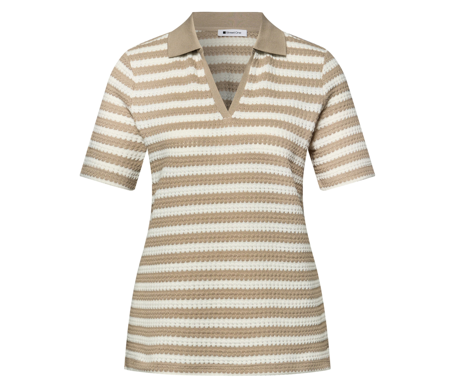 Strickshirt - Damen - Gr. 46 - beige - beige