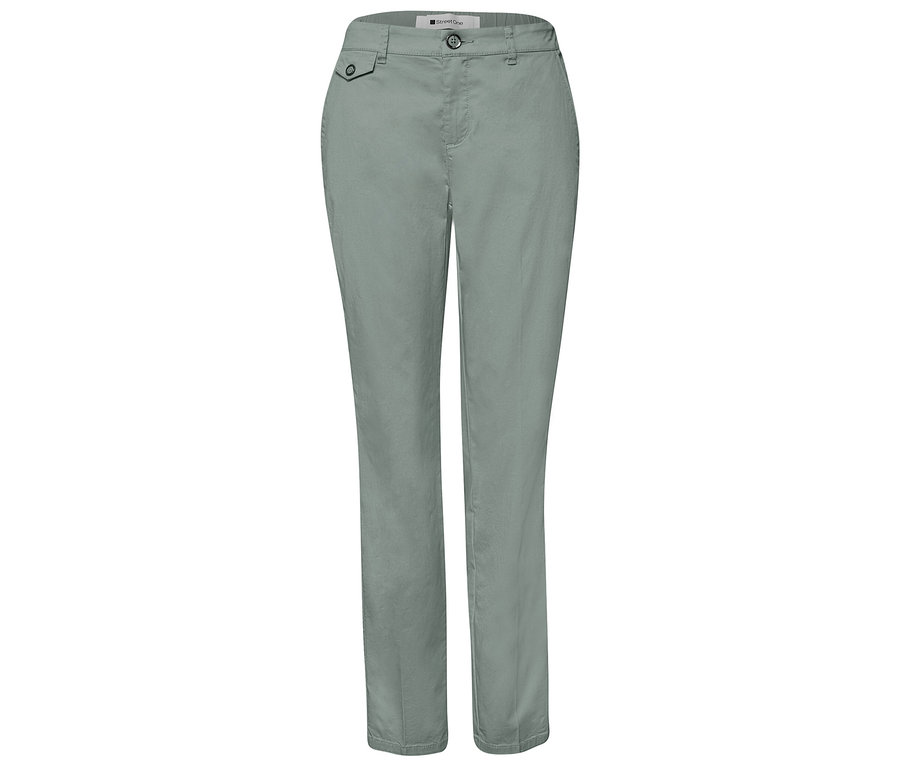 Die Street One Chino in Mint ist vor einem weißen Hintergrund zu sehen.