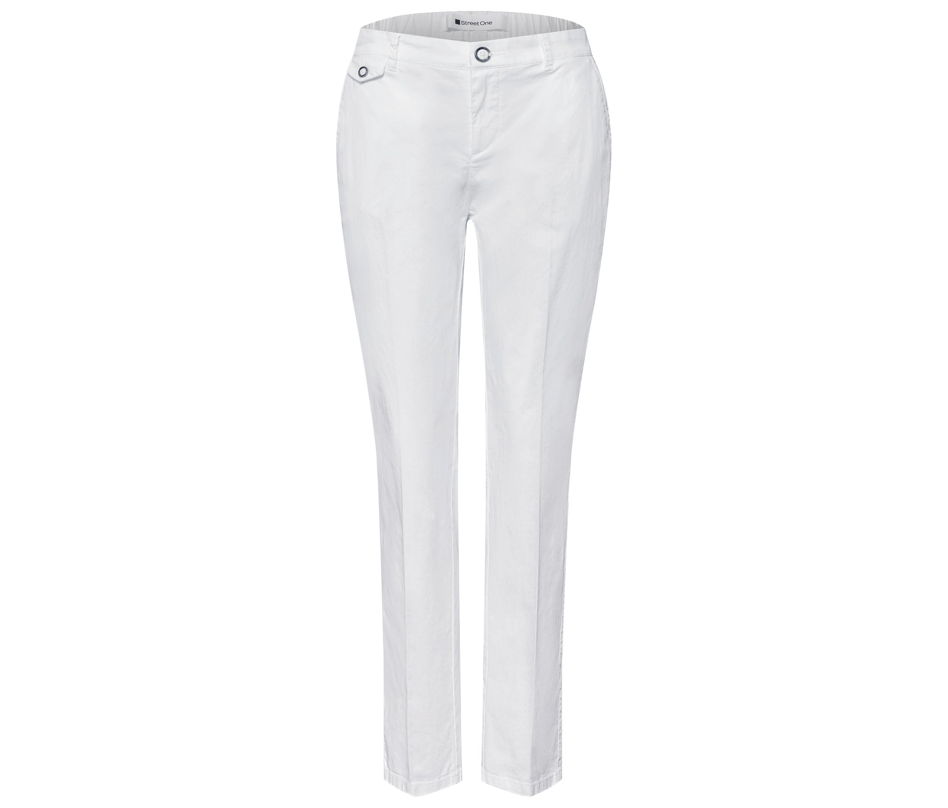 Chino - Damen - Gr. 38 - weiß - weiß