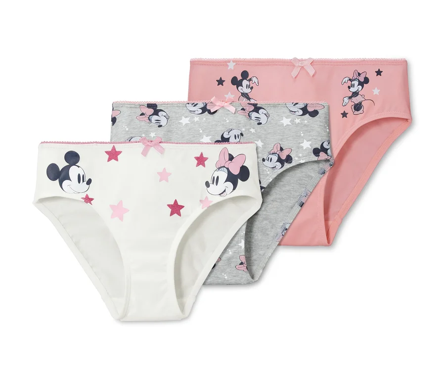 Drei Slips »Disney« mit Mickey Mouse und Sternen.