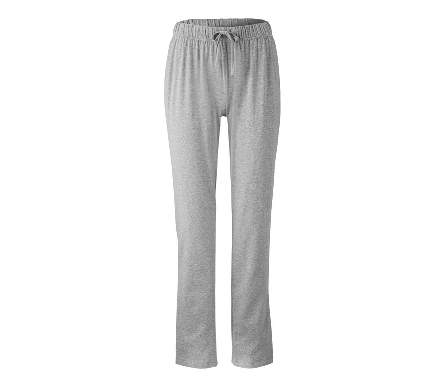 Graue Wendepyjama Hose mit Kordelzug in der Taille.