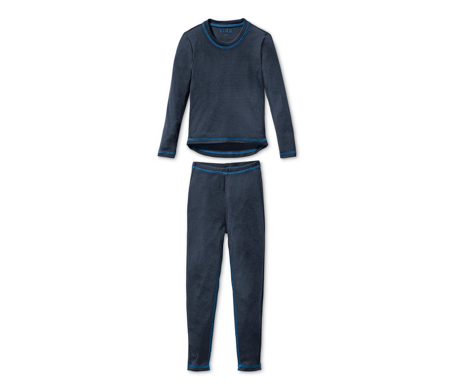 Blaue Funktionsunterwäsche.