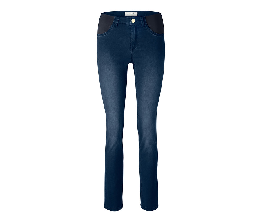 Blaue Jeans mit Komfortbund.