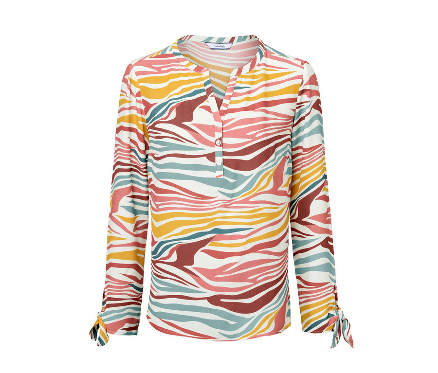 Bluse im Zebra-Dessin.