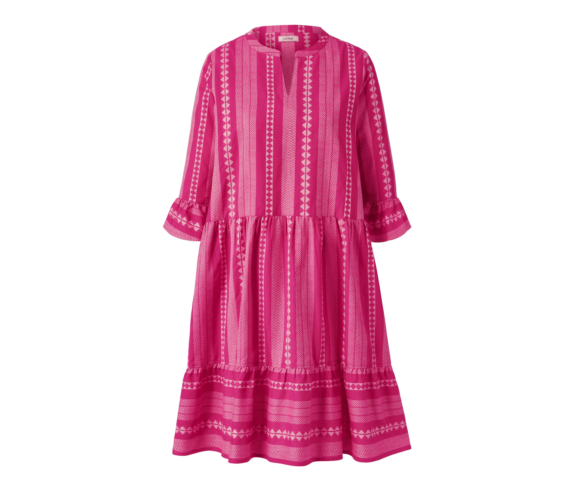 Tchibo - Webkleid mit Ikat-Muster - Damen - Gr. 36 - pink/jacquard