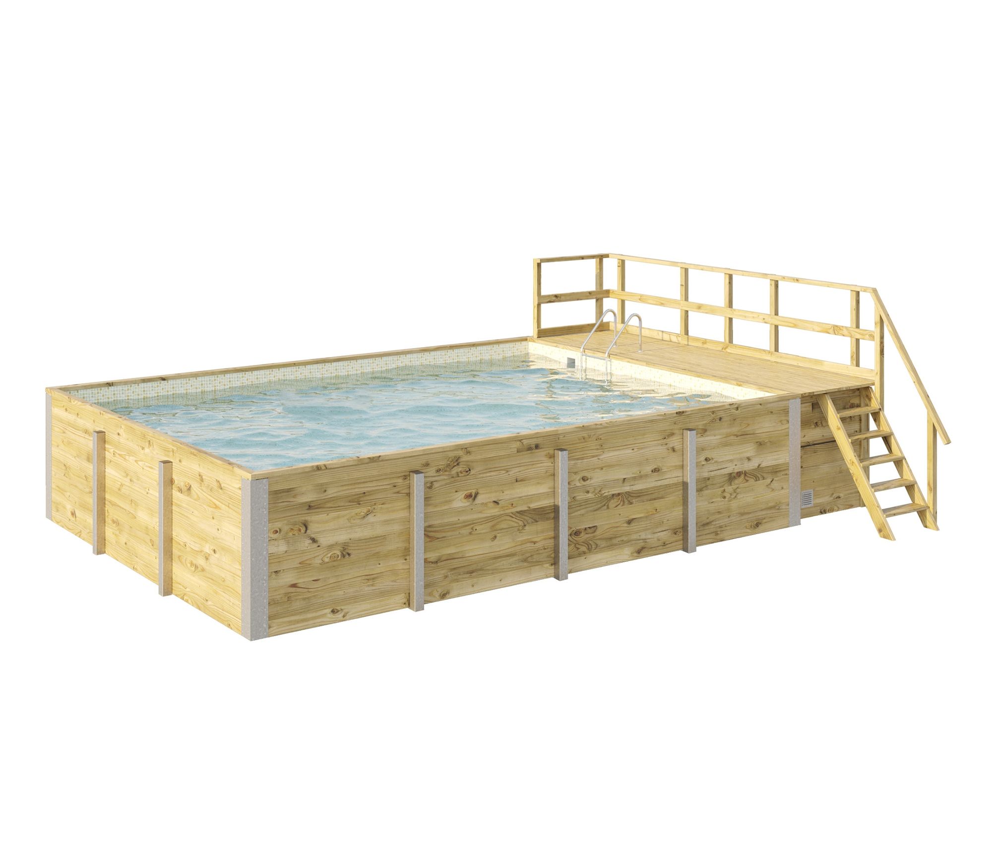 Weka Gartenpool inkl. Sonnendeck - braun