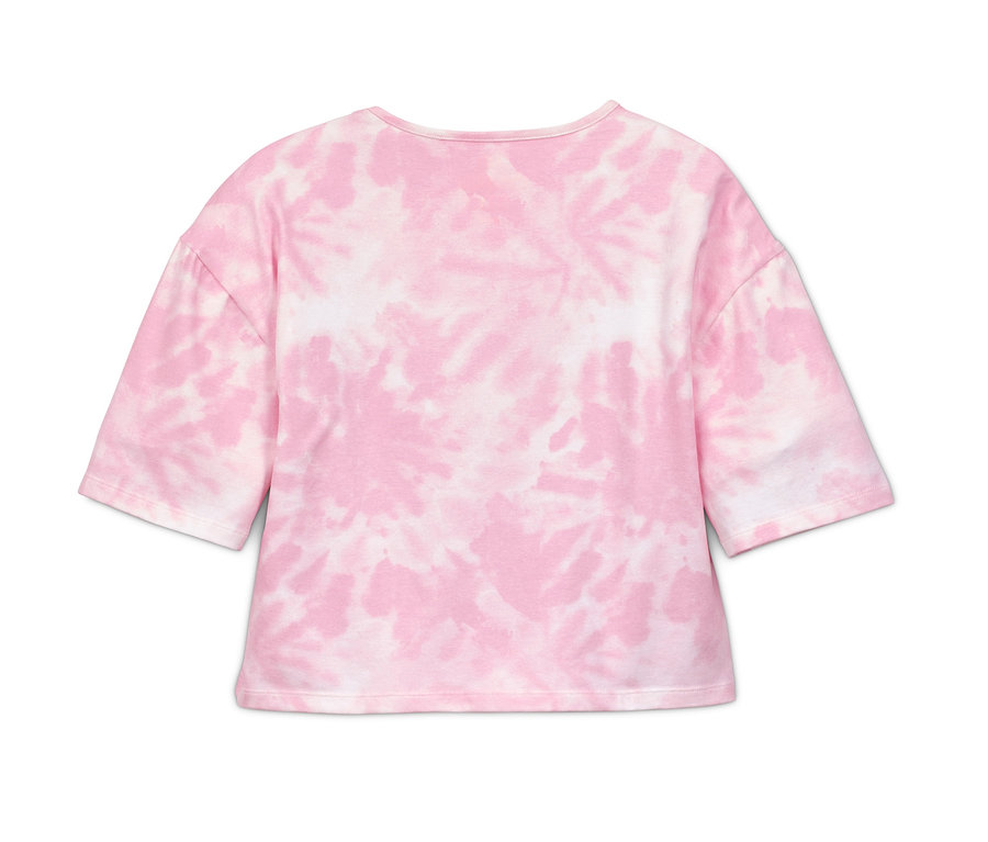 Rosa-weißes Batik-Pyjama aus Bio-Baumwolle.