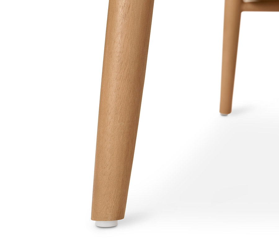 Detailansicht von zwei Beinen eines Konsolentischs mit 2 Ebenen.