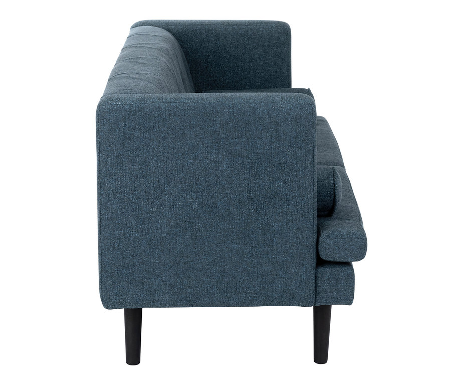 Blaues Kindersofa »Orion« in der Seitenansicht.