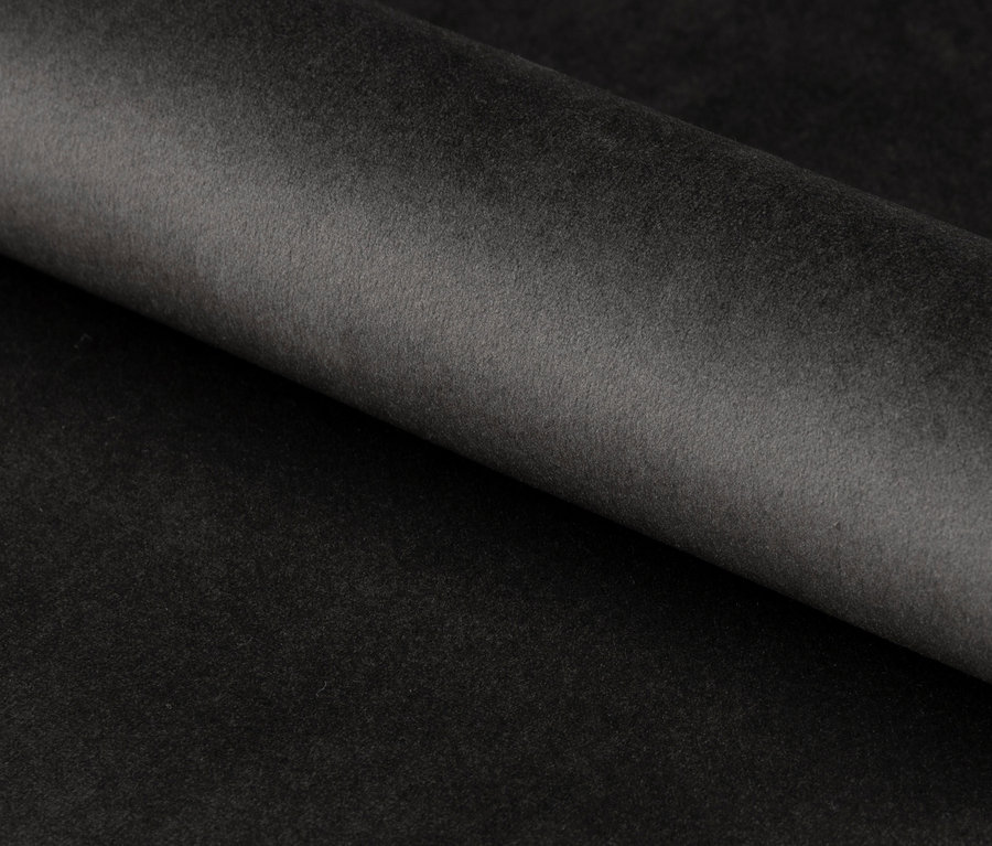 Detailaufnahme von schwarzem Relaxsessel-Stoff.