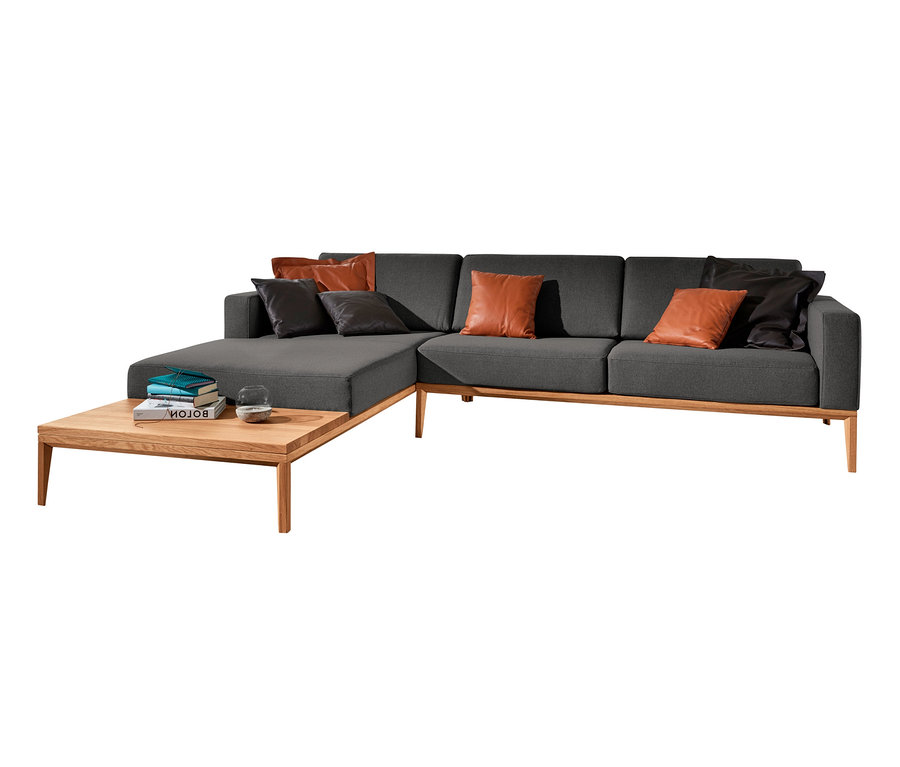 Ecksofa »Trentino«, basaltgrau, links.