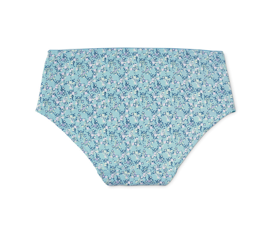 Detailansicht einer Panty mit Blumenmuster.