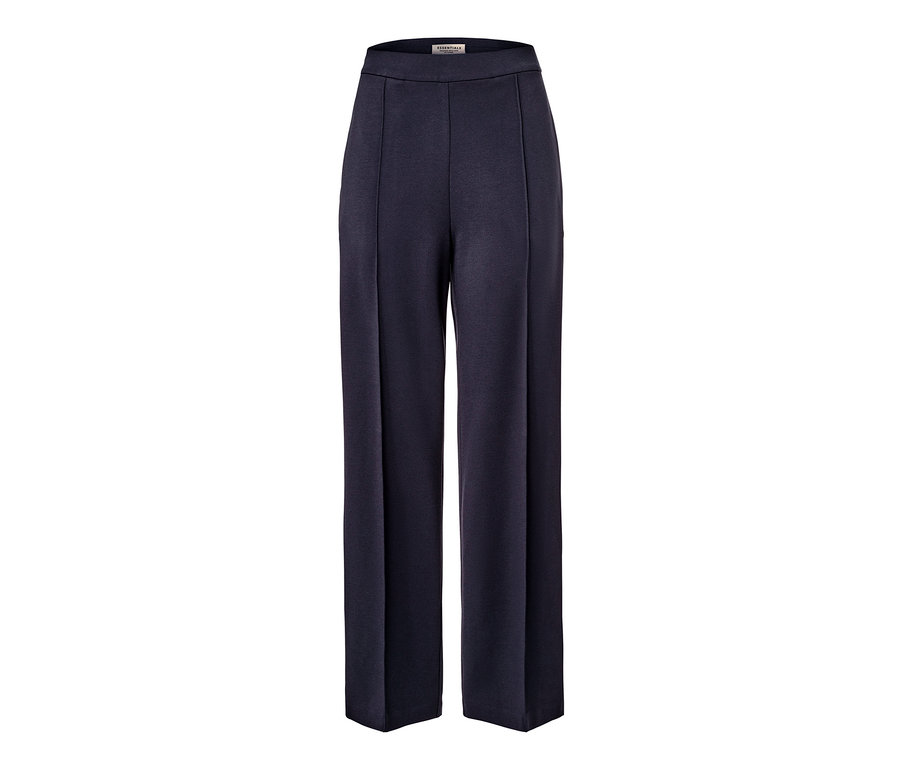 Dunkelblaue Jerseyhose mit Biese.