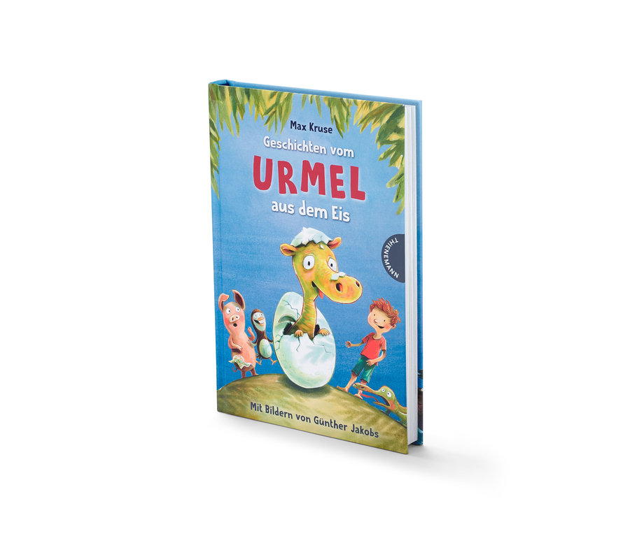 Buch »Geschichten von Urmel aus dem Eis« auf einem weißen Hintergrund.