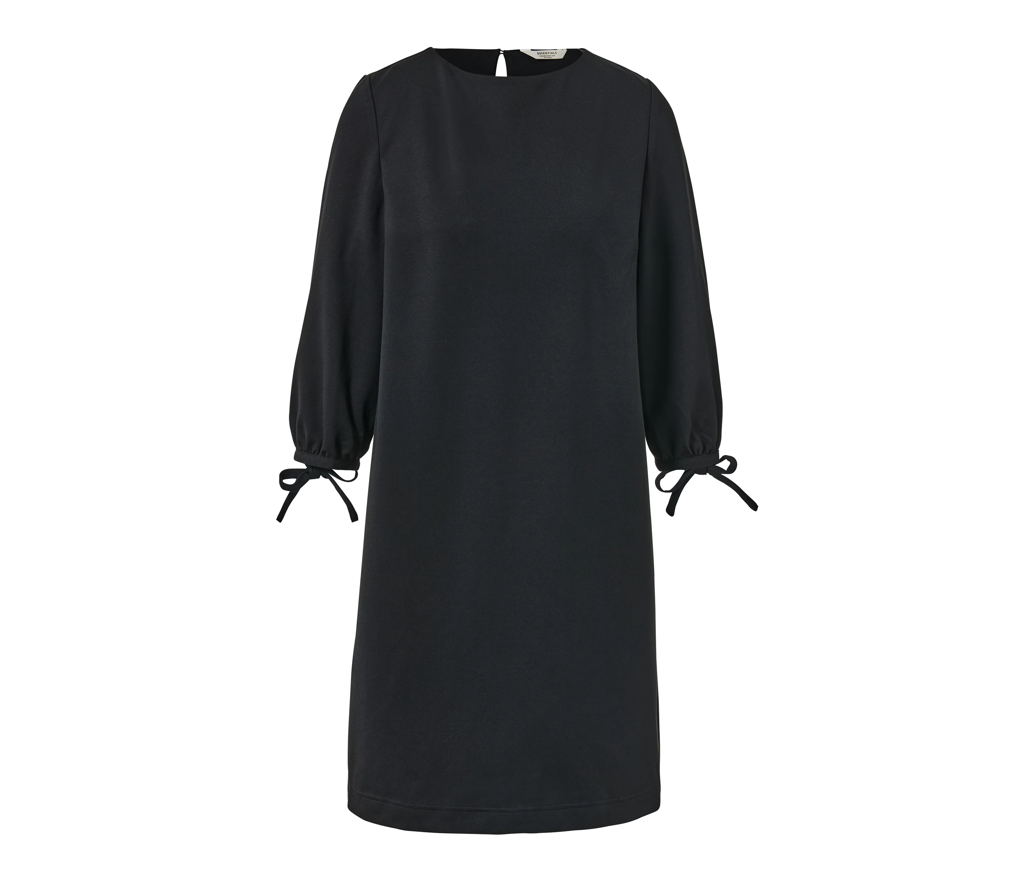 65 x günstig Kaufen-Tchibo - Jerseykleid mit Schleifendetail - Damen - Gr. XL - schwarz. Tchibo - Jerseykleid mit Schleifendetail - Damen - Gr. XL - schwarz <![CDATA[Jerseykleid mit Schleifendetail Farbe: Schwarz Material: 65% Viskose (von Lenzing), 30% Polyamid (recycelt), 