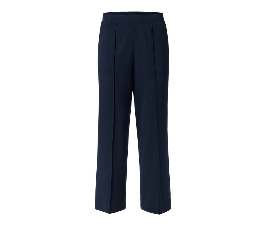 Eine marineblaue Sweat-Culotte auf weißem Hintergrund.