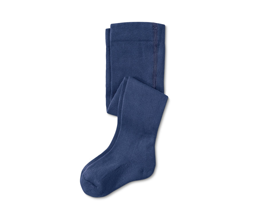 Eine blaue Strumpfhose aus Bio-Baumwolle, 1 Stk. von 5 Stk.