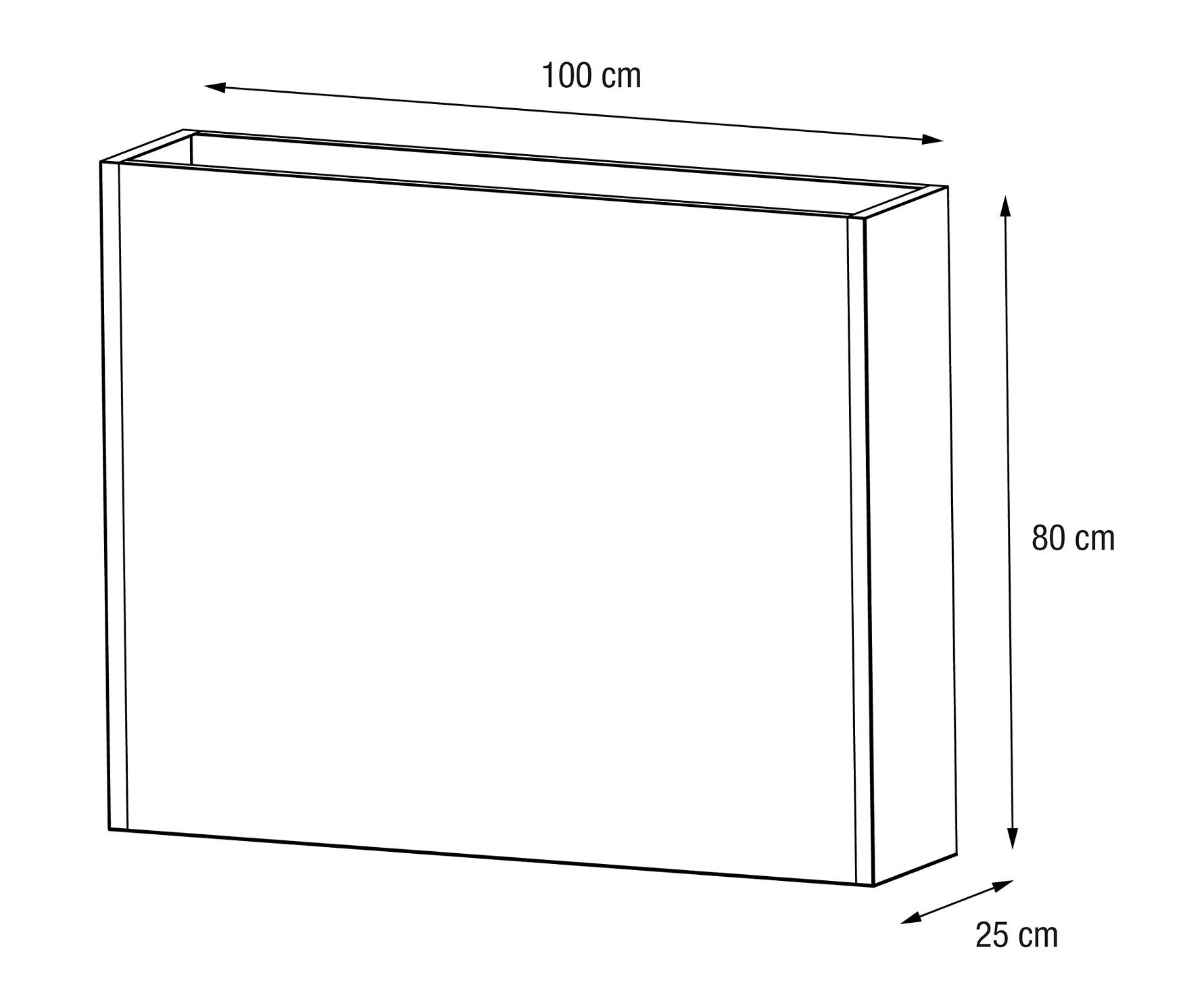 Herstera Garden Pflanzkasten »Divider« - 100x25x80cm - anthrazit -
