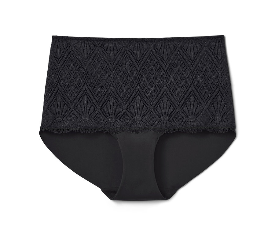 Eine schwarze Highwaist-Panty.