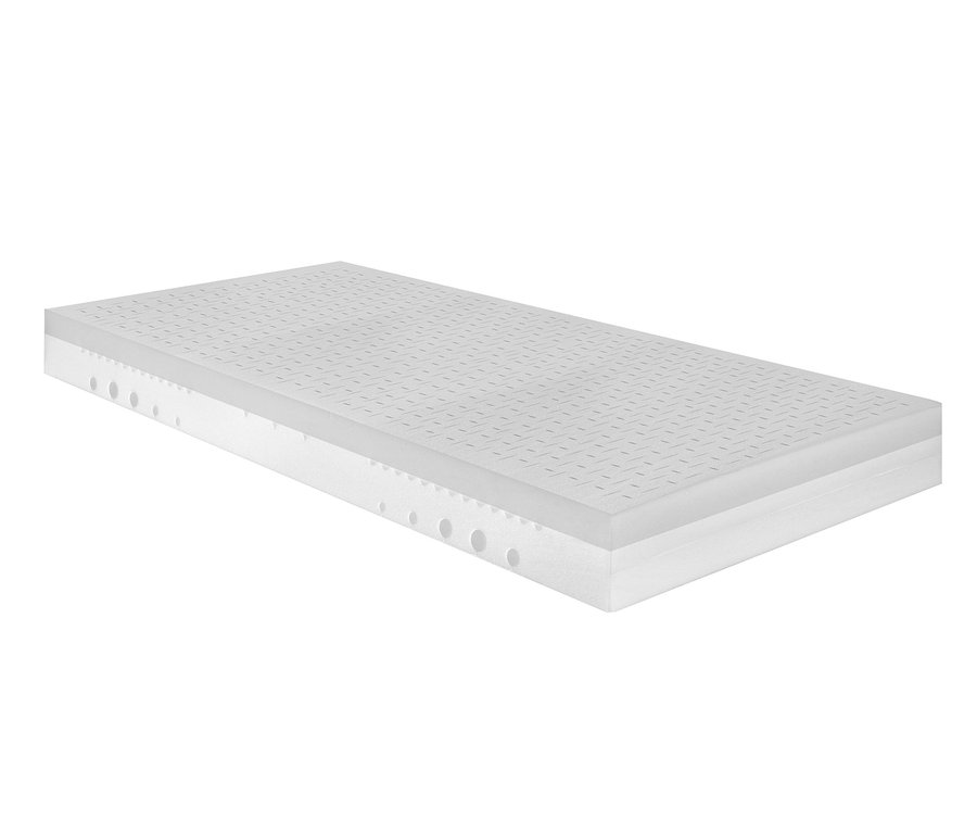 Eine weiße Irisette Wendematratze Hybridschaum Smart Matratze.