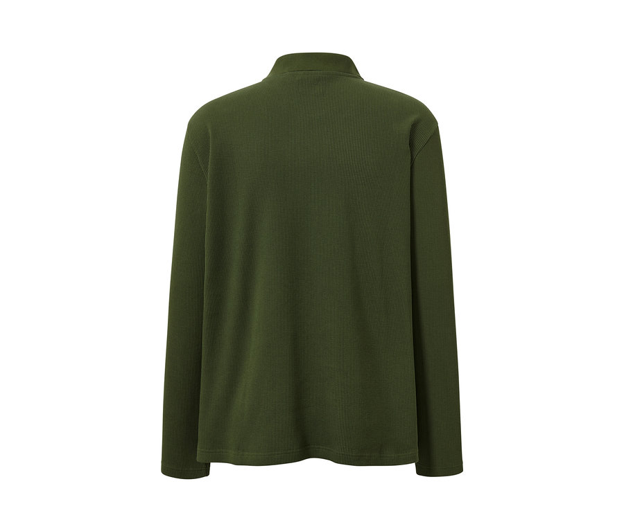 Rückansicht eines Langarm-Poloshirts.