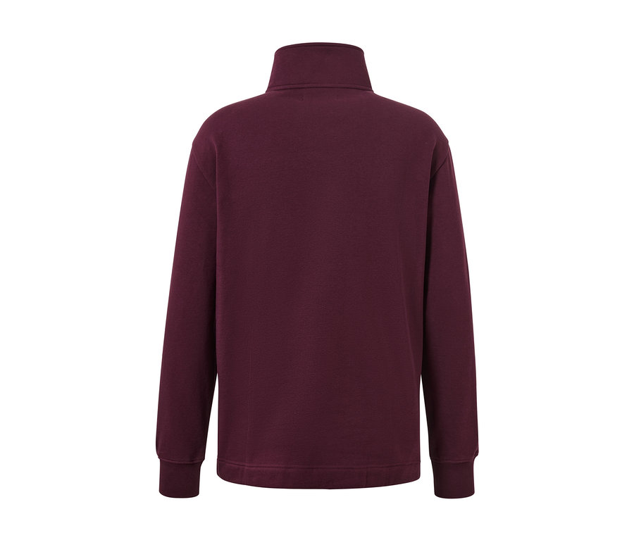 Bordeauxroter Sweat-Troyer.
