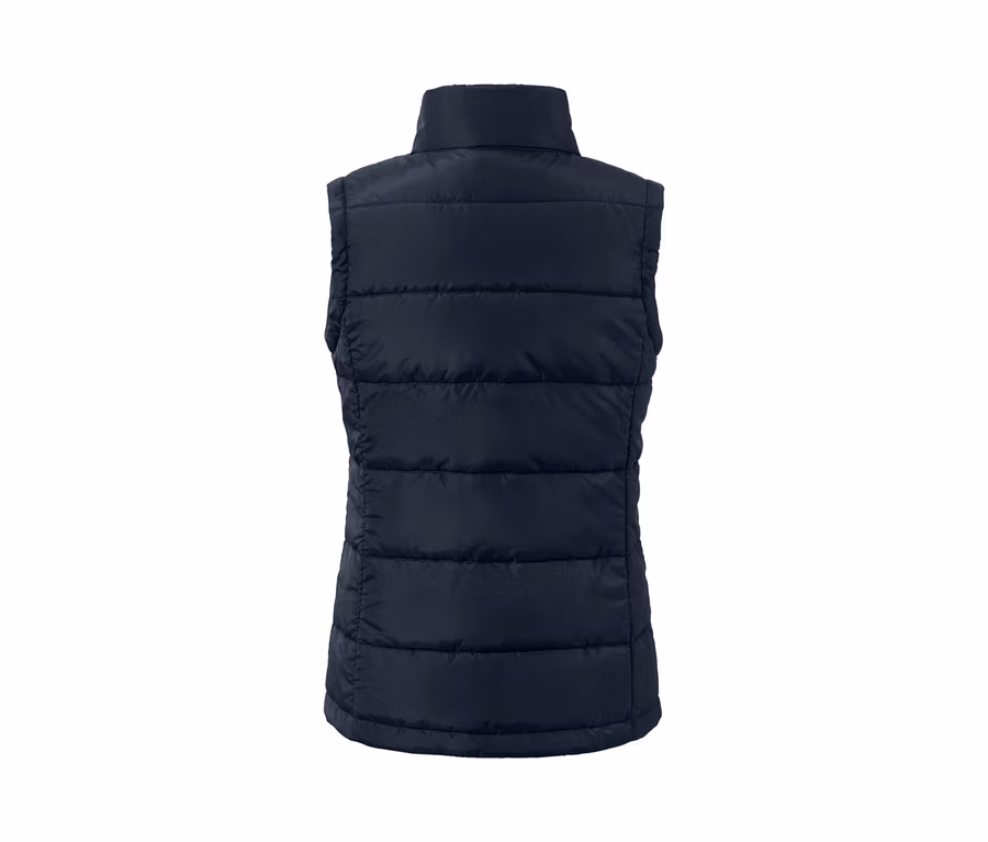 Rückansicht der petrolfarbenen Outdoorweste aus dem 3-in-1-Outdoormantel mit Weste.
