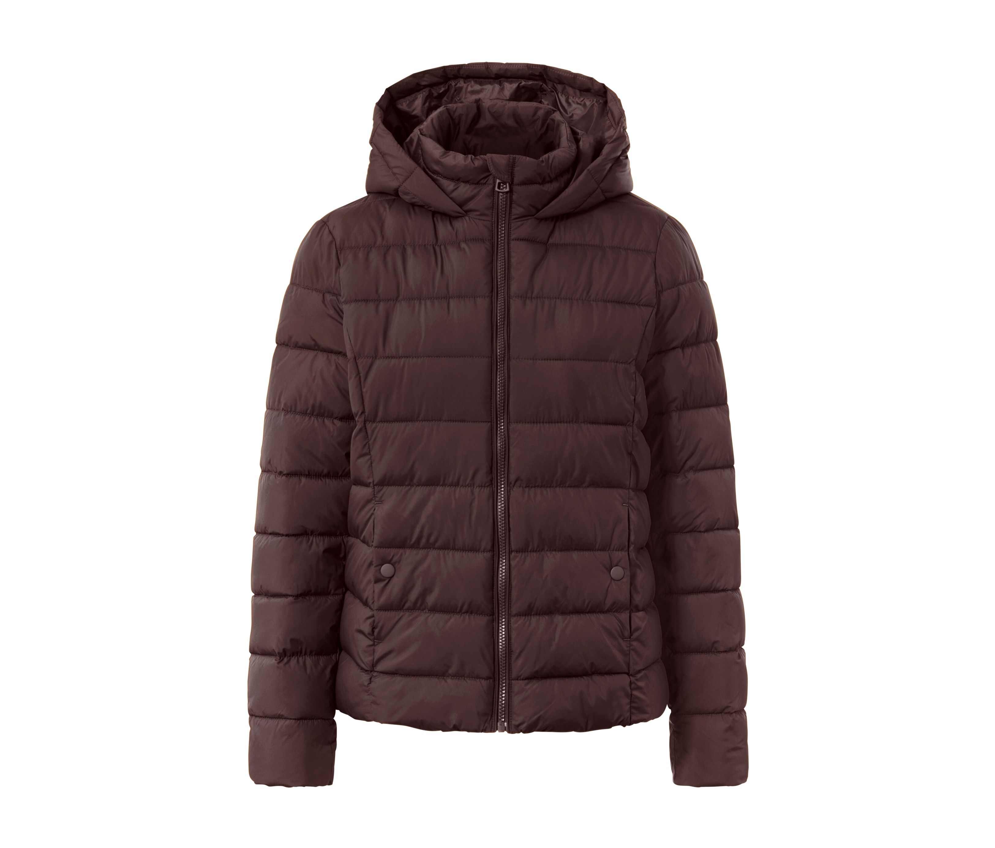 Tchibo - Steppjacke mit Kapuze - Damen - Gr. 38 - dunkelbraun