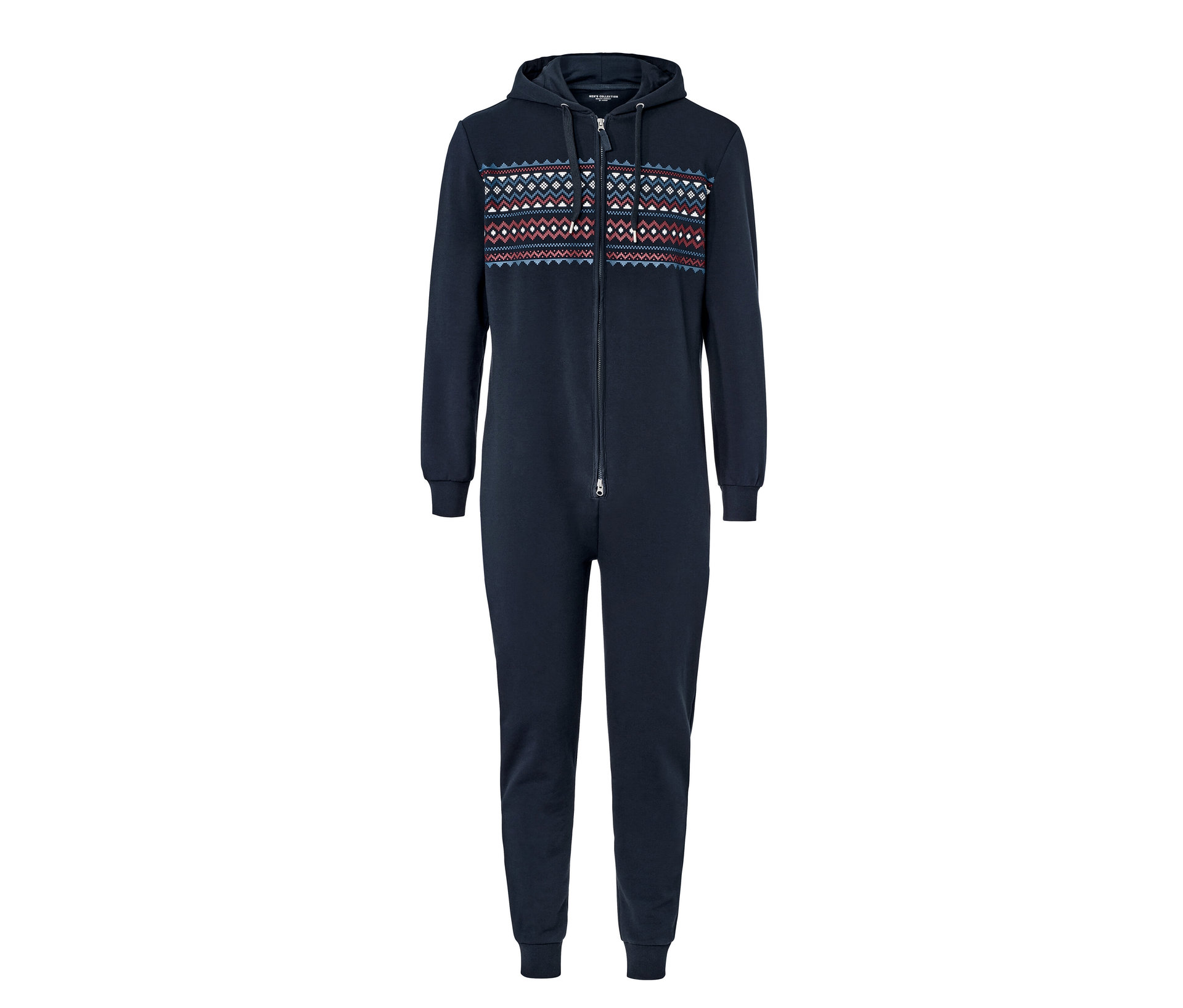 Lounge-Overall - Herren - Gr. S - weiß/print - weiß