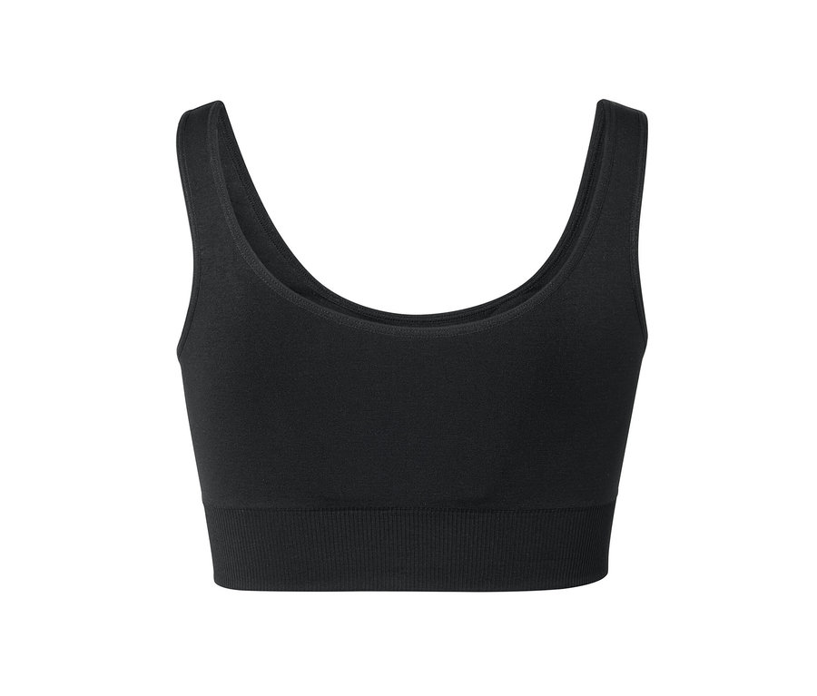 Schwarzes Seamless-Sport-Bustier.