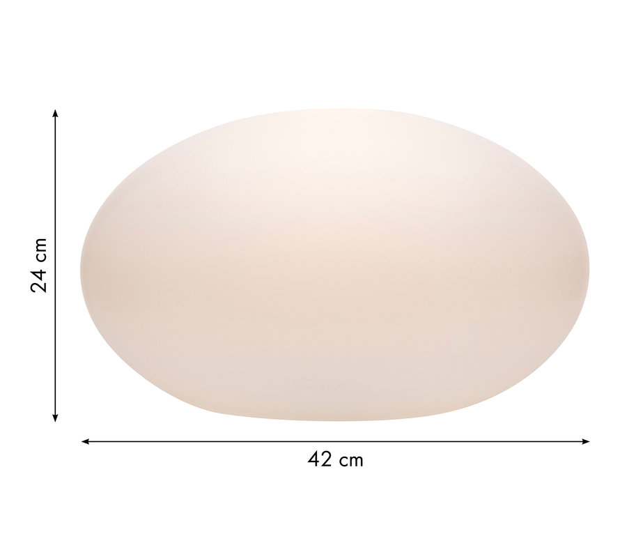 Ovale 8 seasons design LED-Leuchte mit den Maßen 24 x 42 cm.