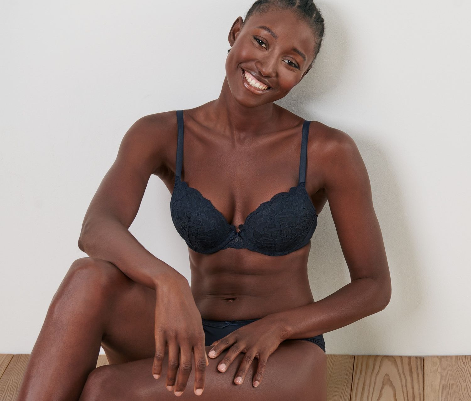 Thumbnail - Tchibo - Push-up-BH mit Spitze - Damen - Gr. 85B - dunkelblau
