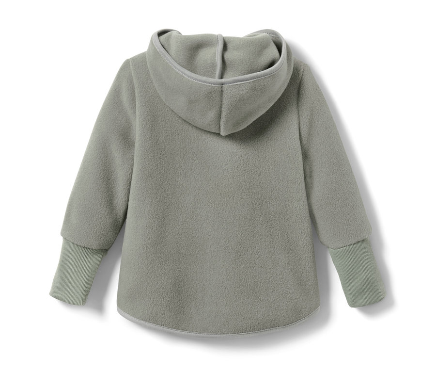Detail einer Baby- Kleinkind-Fleecejacke.