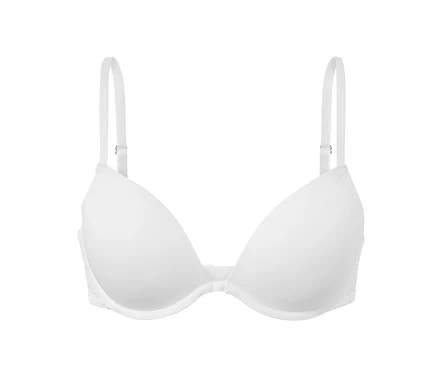 Weißer Push-up-BH.