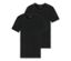 2 SCHIESSER T-Shirts mit Bio-Baumwolle, schwarz - schwarz