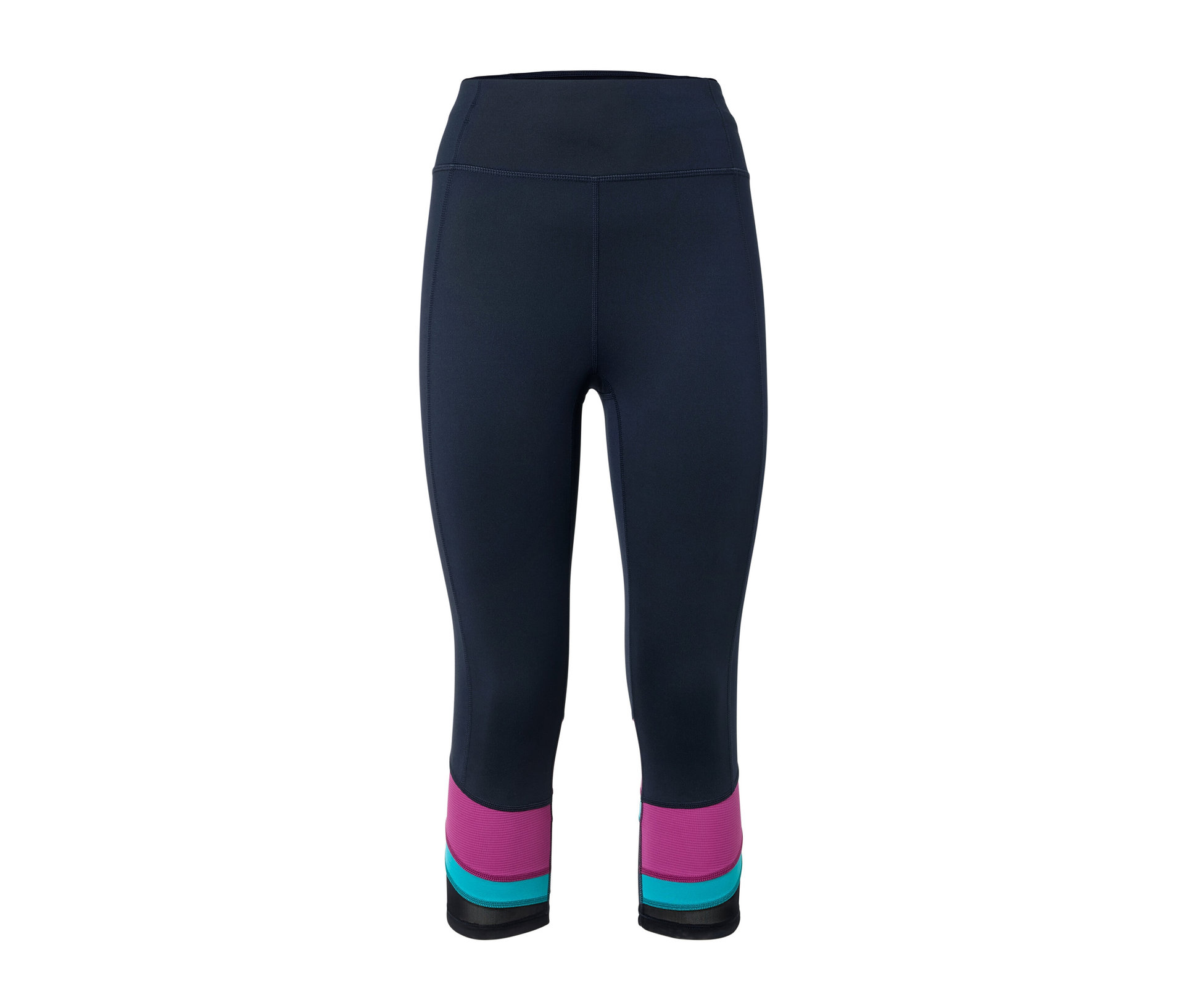 Sporttight - Damen - Gr. S - dunkelblau/gestreift - dunkelblau