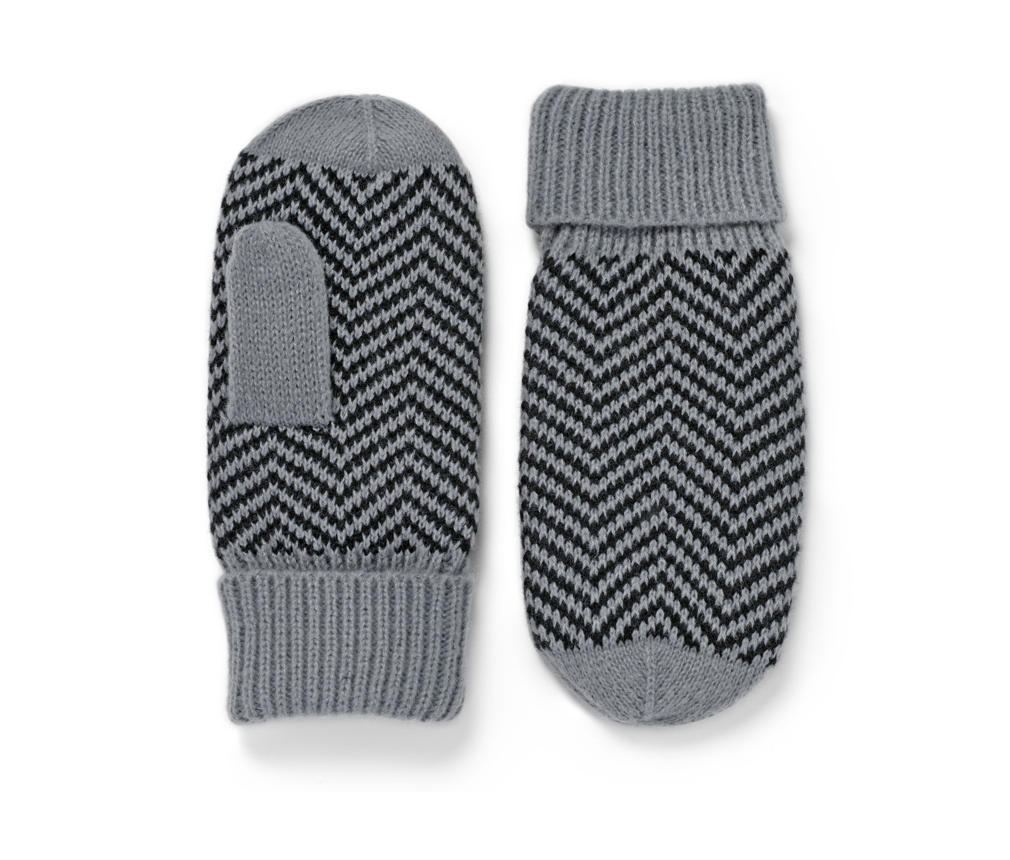 Tchibo - Strick-Fäustlinge - Damen - Gr. 7,5 - schwarz