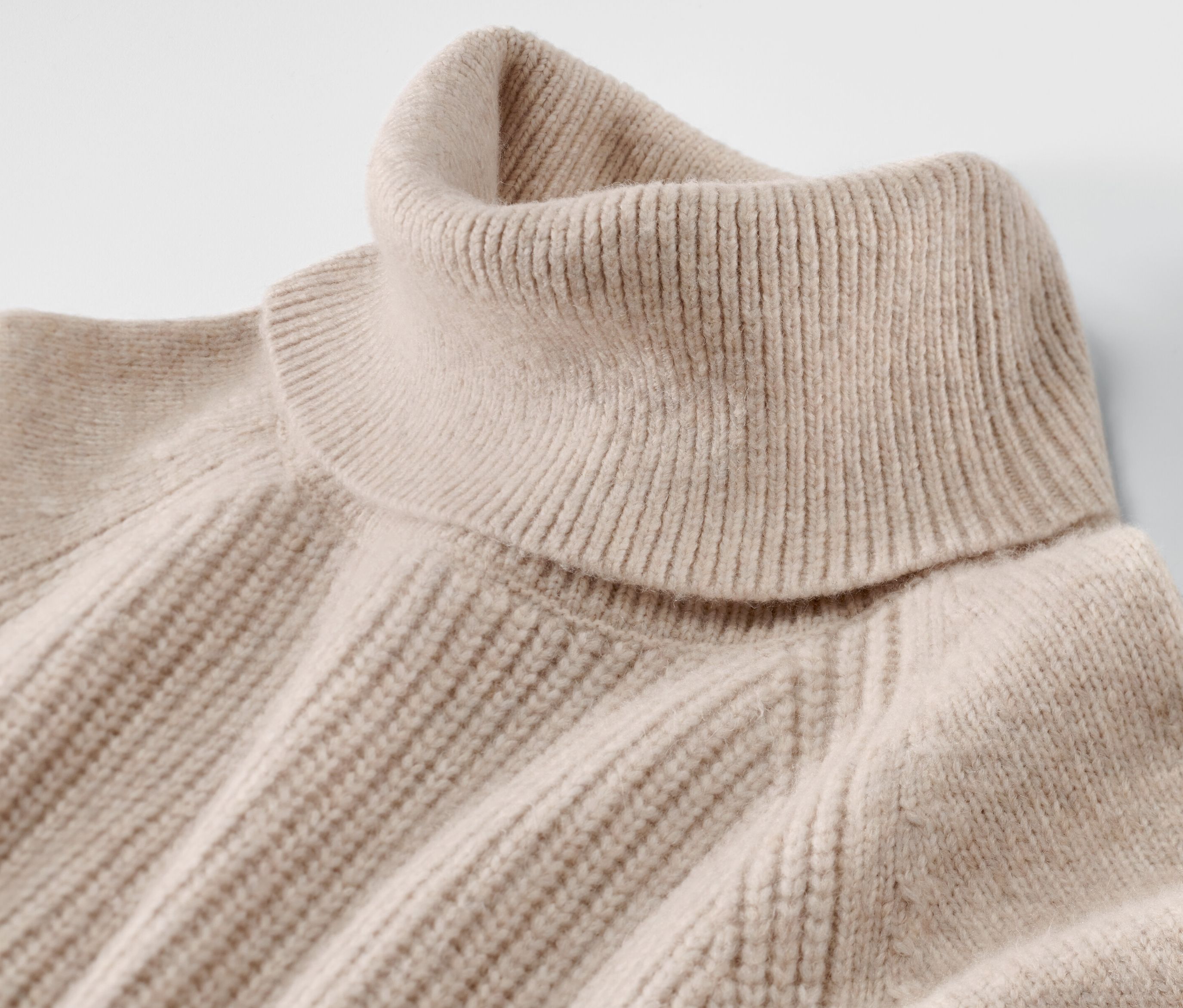 Thumbnail - Tchibo - Grobstrickpullover mit Rollkragen - Damen - Gr. M - beige