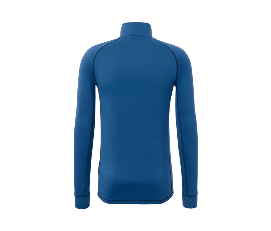 Blaues Thermofunktionsshirt.