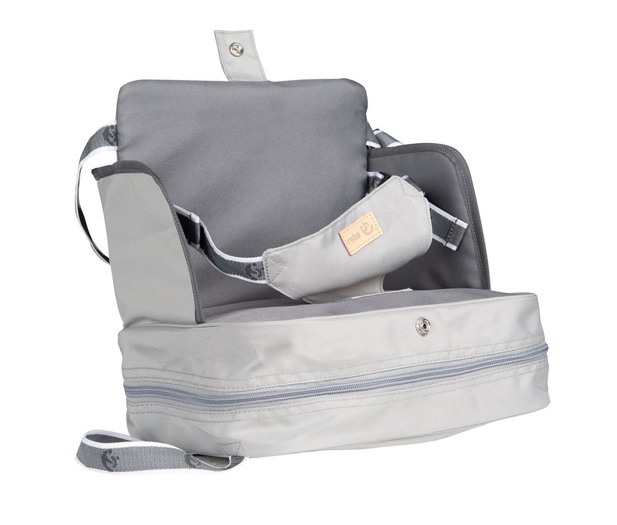 Grauer roba Boostersitz »Little Star« mit Gurten.